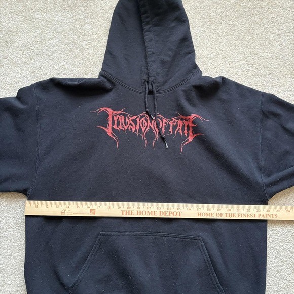 Illusion Of Fate Hoodie Sweatshirt XL Black Black Metal Death Metalcore Goth - Picture 5 of 9